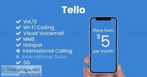 Switch to a Tello Phone Plan Get 10 to start 