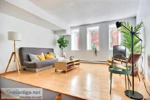 Magnifique condo meubl&eacute au coeur du Vieux-Port de Qu&eacut