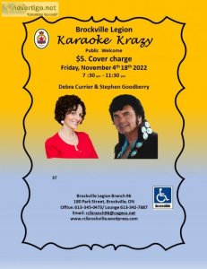 Karaoke Krazy Friday November 4th- 18th