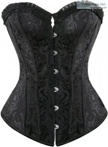 Corsets For Women Black Overbust Corset And Lace Up Boned Bustie