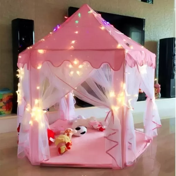 Indoor outdoor folding castle tent for kids