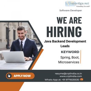 Java Backend Development Leads Job Vacancy