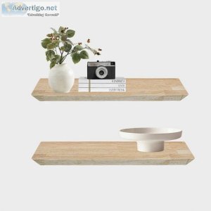 Slim Edge Wood Floating Shelf  Solid Sustainable Wood