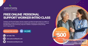Join now our Personal Support Worker Webinar and get a chance to