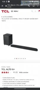 TCL ALTO 6 SOUND BAR WITH WIRELESS SUBWOOFER