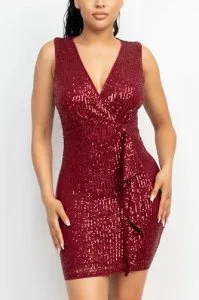 Sequin Mesh Bodycon Dress