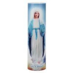 Lady of Miracles Religious Saint LED Flameless Prayer Candle