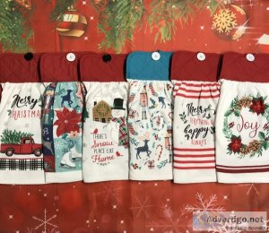 Cardinal and Snowman Holiday Towels