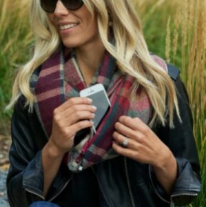Infinity Scarf with Hidden Pocket for All seasons
