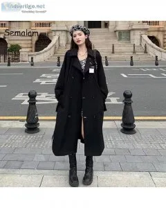 Autumn Women Long Trench Coat Fashion Streetwear Casual Jacket