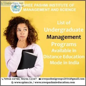 List of undergraduate management programs available in distance 