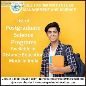 List of pg science programs in distance education