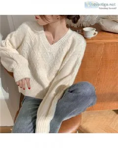 Women Ins Lovely Candy Color Japanese Fashion Basic Ladies Pullo