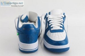 Louis Vuitton Blue Nike Air Force 1 Low By Virgil Abloh White Ro