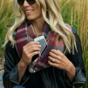 Infinity Scarf with Hidden Pocket for All seasons