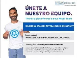 ATandT is Hiring Bilingual Spanish Retail Sales Consultants in L