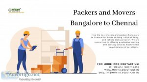 Hire packers and movers bangalore to chennai - get free quotes