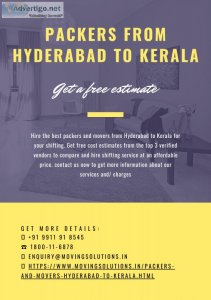 Packers from hyderabad to kerala - get a free estimate