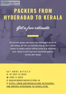 Packers from hyderabad to kerala - get a free estimate