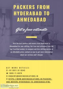 Packers from hyderabad to ahmedabad - get a free estimate