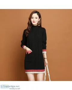 New Women Autumn Winter Casual Warm Thick Plus Velvet Basic Pull
