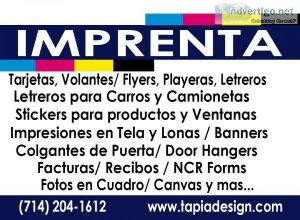 Servicios de Imprenta en Anaheim Garden Grove Orange County CA