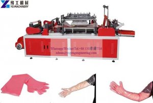 Disposable veterinary glove making machine