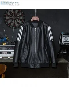 100% Cowhide Genuine Leather Jacket for Men