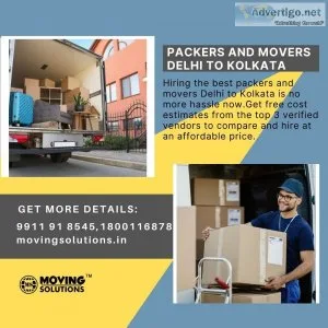 Book the best packers and movers delhi to kolkata