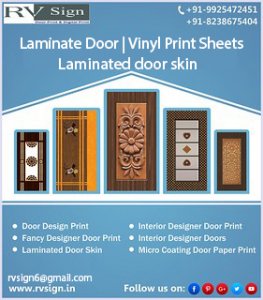Laminate door | vinyl print sheets | laminated door skin | inter