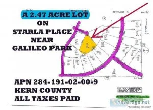 2.47 ACRE LOT NEAR GALILEO PARK. LOCATED ON STARLA PLACE 5180122