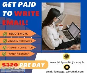 get paid to write email320 per day