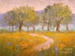 Path to the Sea - Impressionist Land and Seascape Print