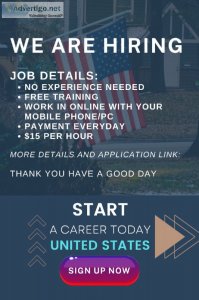 Start a career From today in USA