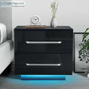 Modern Luxury Nightstand Chest Drawer [LED]
