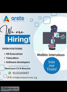 Wanted HR executivestelecalle rs and software developers