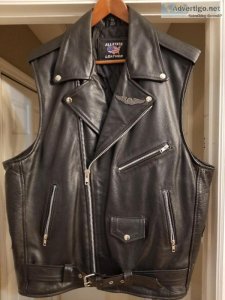 Mens Leather Biker Vest