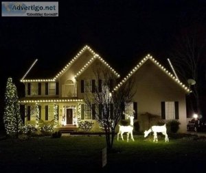 Christmas light installation