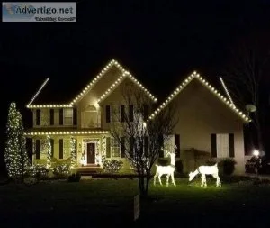 Christmas light installation