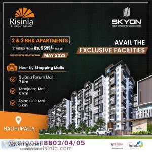 2 and 3bhk gated community flats in bachupally | skyon by risini