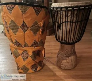 Kramer ZX70 4 string bass and an African Djembe and THREE FREE B
