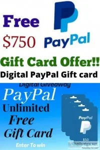 Grab a 750 PayPal Gift Card Now