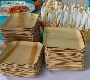 Buy  9&quot X 9&quot Extra Large Square Palm Leaf Plates From Ve