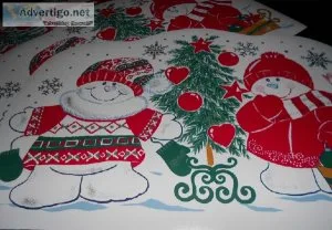Retro Snowmen Placemat Set