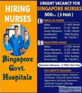 ASSIGNMENT ABROAD NURSES REQUIRED FOR SINGAPORE