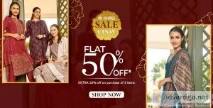 Buy flat 50% off on utsav sale