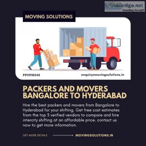 Hire verified packers and movers bangalore to hyderabad