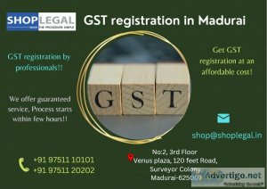 Gst registration in madurai - shoplegal