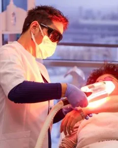 Hair reduction laser treatment