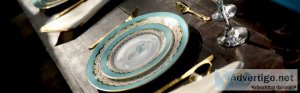 Premium dinner set & luxurious tableware india - kaunteya